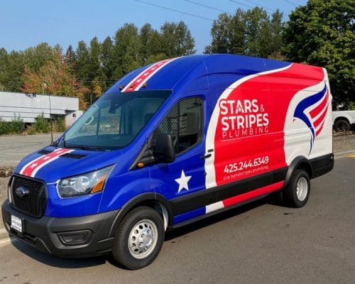 Stars and Plumbing Official Van